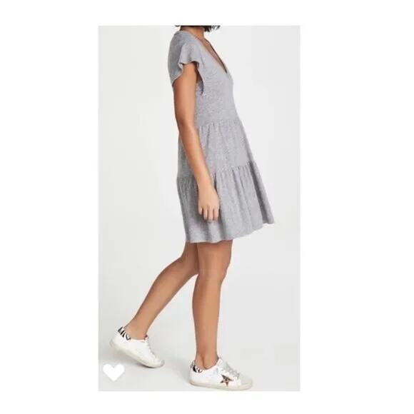 MONROW Pastel Purple Babydoll Tiered Flutter Sleeve Dress SZ XS - Picture 2 of 12